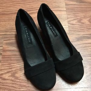 5th Avenue Black Suede Wedges Size 7